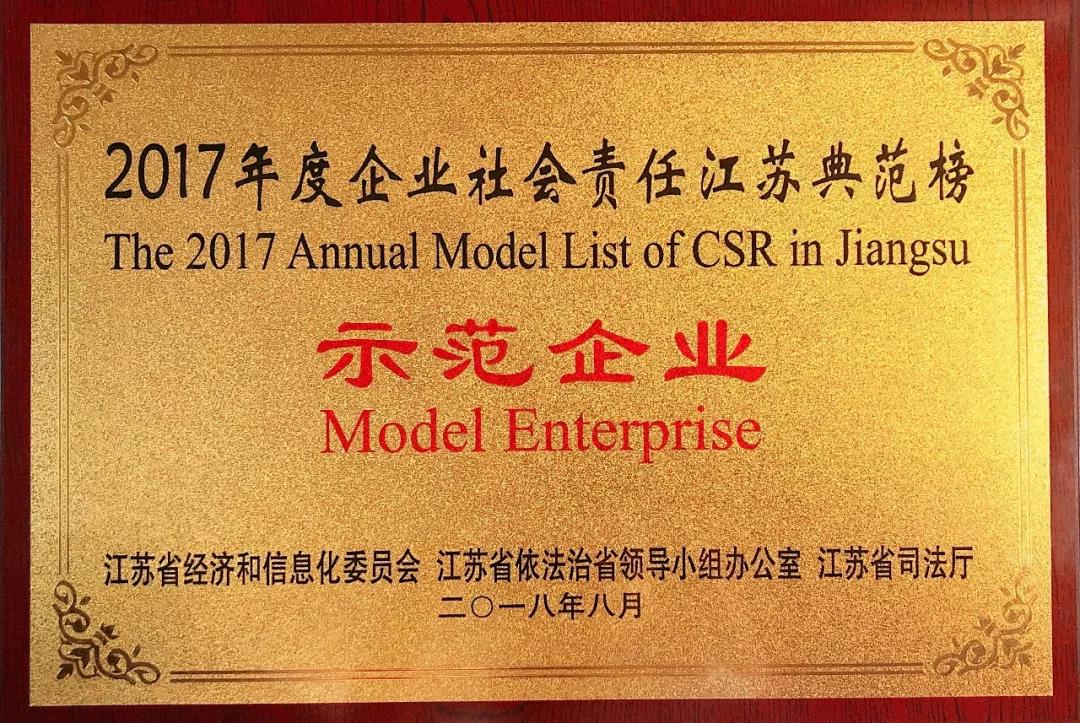 責任制造丨通鼎互聯(lián)榮膺2017年度企業(yè)社會(huì )責任江蘇典范榜?示范企業(yè)