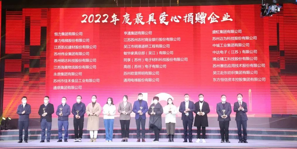 吳江設區十周年大會(huì )暨新春座談會(huì )舉行|通鼎集團獲評最具愛(ài)心捐贈企業(yè)